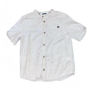 H&M Cream short sleeve button up shirt Kids 6X